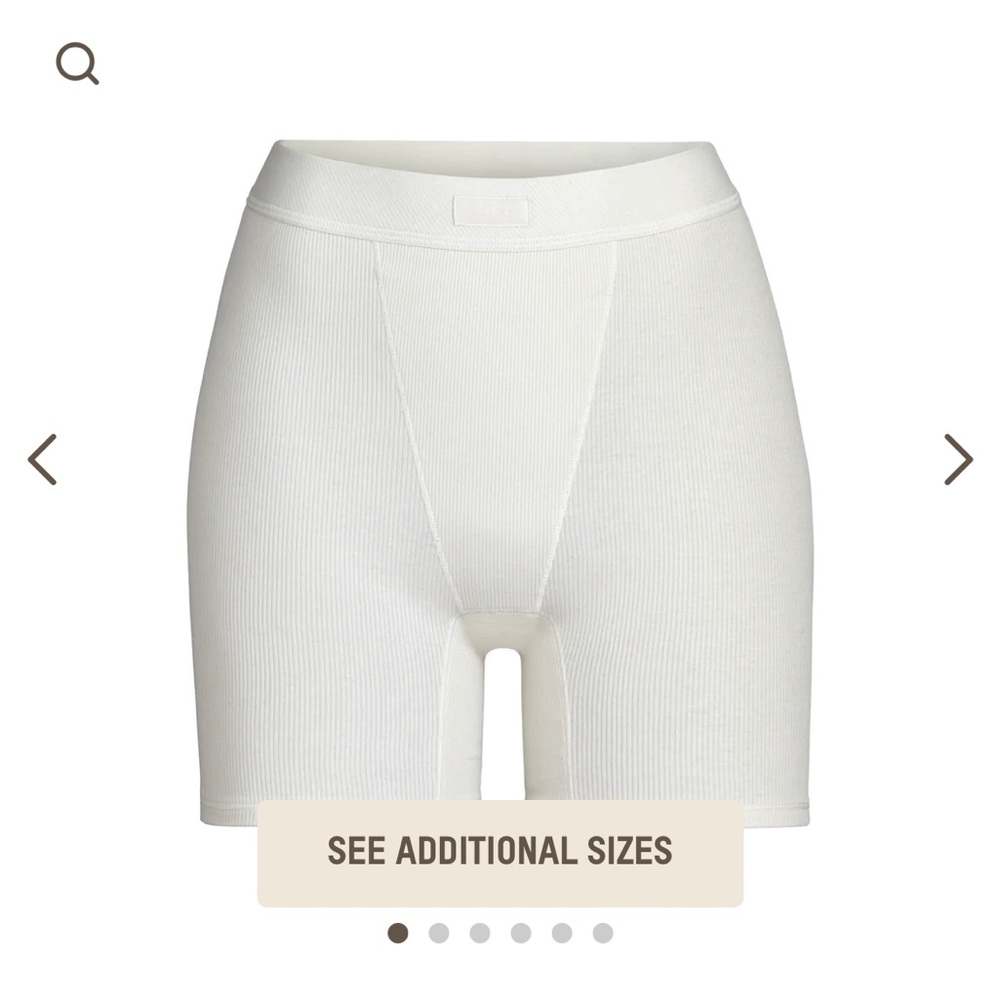 SKIMS Cotton Rib Boxer in Bone